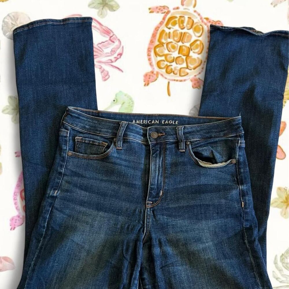 American Eagle Hi-Rise Skinny Kick Bootcut Jeans